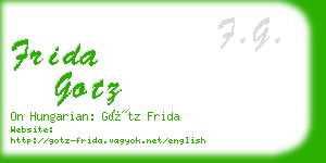 frida gotz business card
